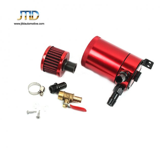 JTOC-1028 Universal Oil Catch Can Reservoir Tank With Breather Filter &