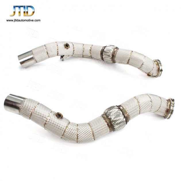 JTDMS-006 Exhaust downpipe For Maserati Ghibli with heat shield