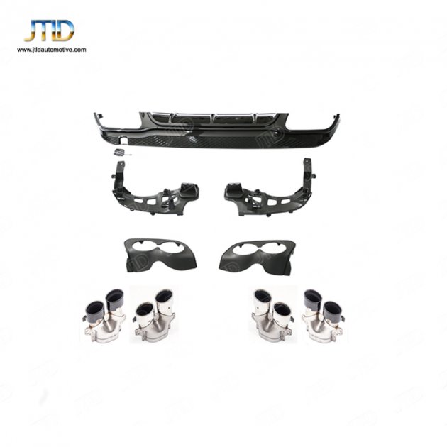 TJ-BE-019 14-16 E-W207 coupe two doors(Sports)upgrade E53 rear diffuser、exhaust tips