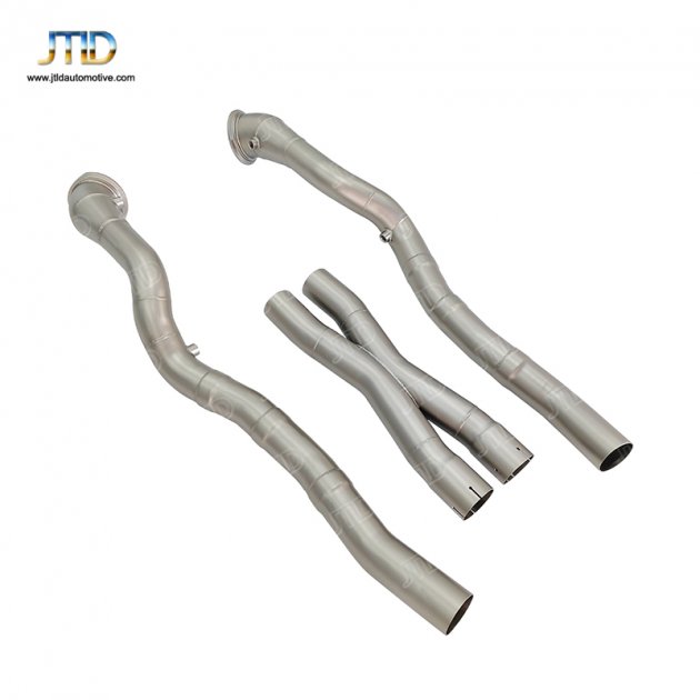JTS-FE-059 For Ferrari F12 812 Stainless Steel Exhaust Downpipe sand blaster surface