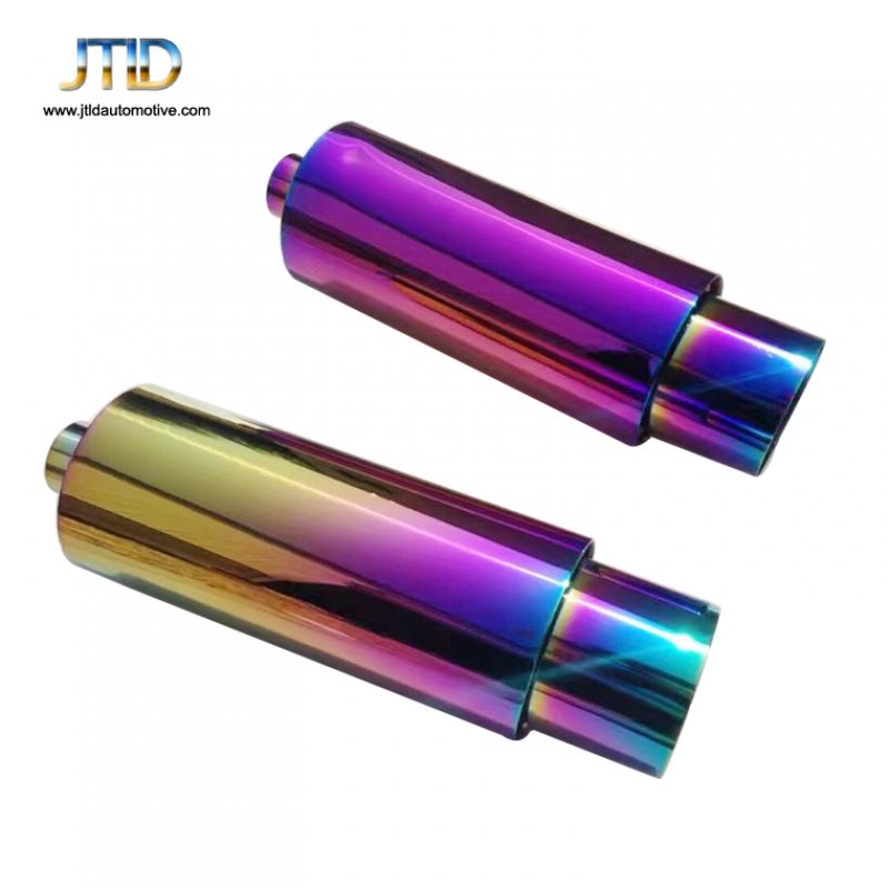 JTM-017 High quality Polished SS Colorful Exhaust Muffler