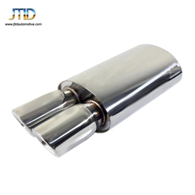 JTM-049 Mirror Polished Dual Tip Exhaust Muffler