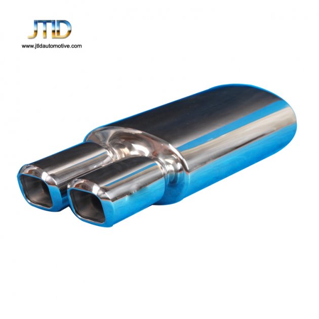 JTM-062 DUAL tip Stainless steel Exhaust Muffler 2.5" Inlet