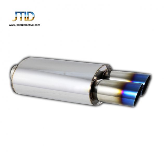  JTM-057BL EXHAUST MUFFLER WITH DUAL BLUE BURNT TIPS