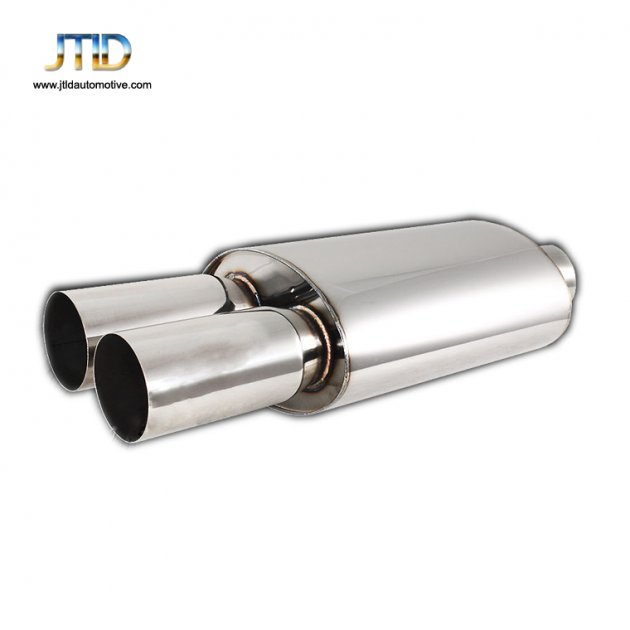 JTM-057PL EXHAUST MUFFLER WITH DUAL Natural color polishing tip