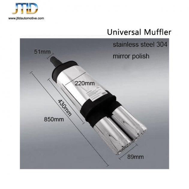 JTM-105 304 Stainless steel exhaust muffler