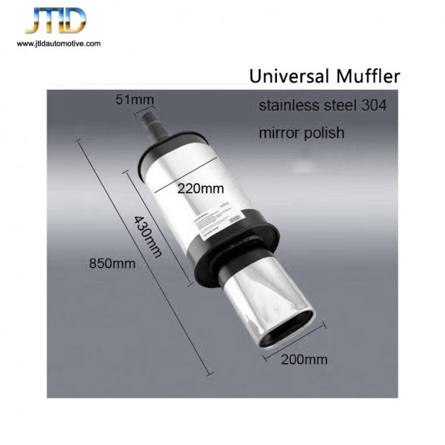  JTM-108 304 Stainless steel exhaust muffler