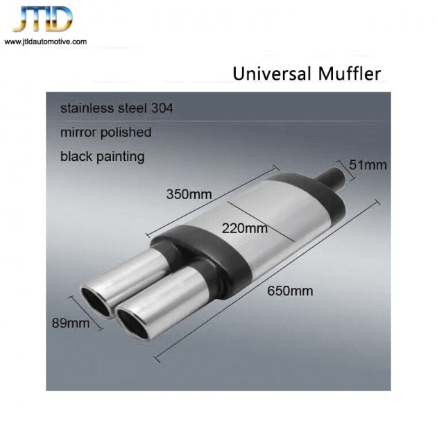 JTM-101 304 Stainless steel exhaust muffler