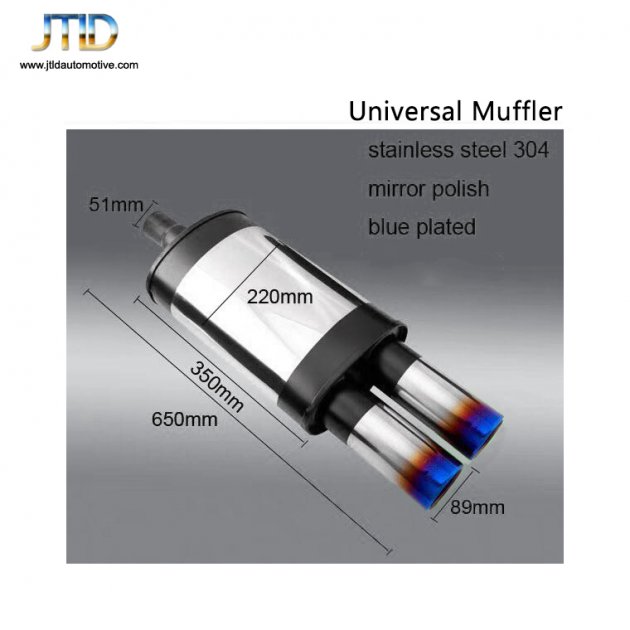 JTM-102 304 Stainless steel exhaust muffler	