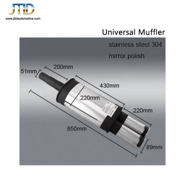 JTM-107 304 Stainless steel exhaust muffler