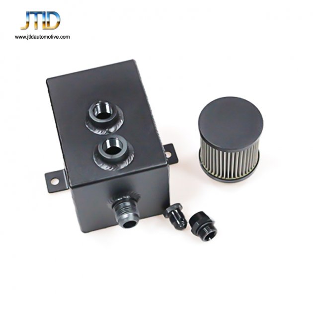  JTOC-1005 Universal 3L Aluminum Oil Catch Can Tank Fuel Tank With Breather & Filter Drain Tap