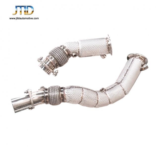 JTDBM-087 3" Stainless Steel Catless Downpipes S55 2015-2018 BMW M3 & M4 F80 F82 with heatshiled