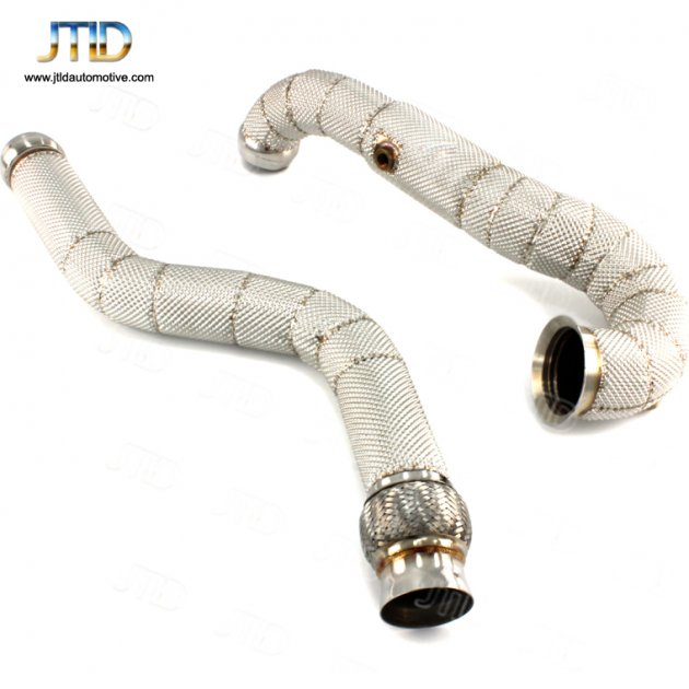 JTDBE-046 Exhaust downpipe For Benz A45 V with heat shield