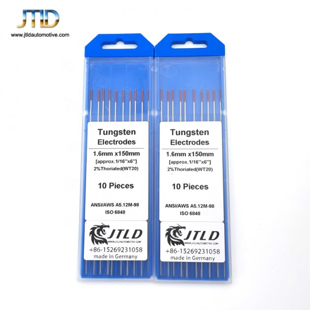 JT-TE-001 1.6x150mm Red headed Tungsten Electrodes