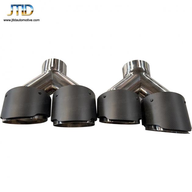 JTT-090 Exhaust Tip for Carbon fiber double outlet straight side