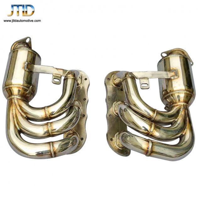 JTPO-005 Exhaust Header for Porsche 911 GTS 3.8 with High flow Catalytic Converter