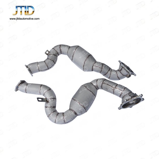 JTDAU-036 Downpipe for Audi RS6 C7 RS7 S6 C7 S7 4.0 TFSI V8 Heat Shield