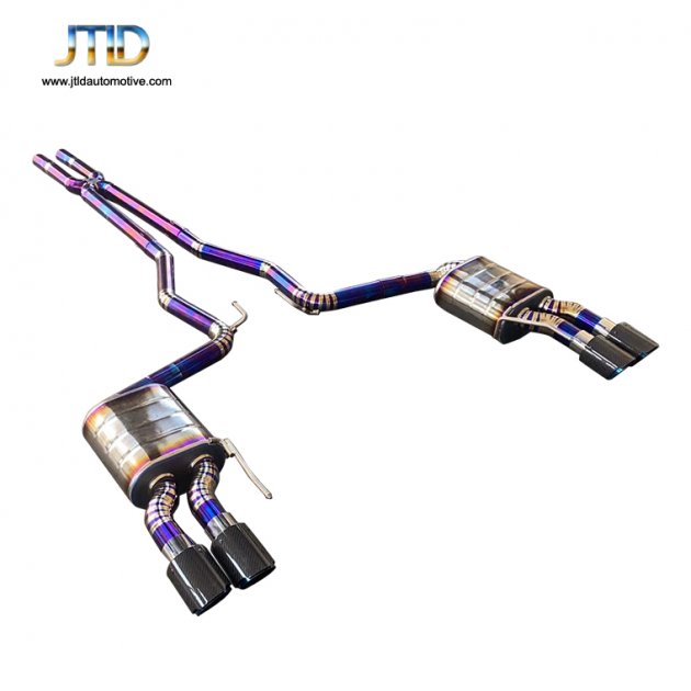JTS-FO-033 Exhaust System for FORD MUSTANG V8 5.0  valved exhaust catback with dual tip type Titanium 