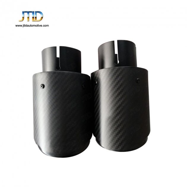 JTS-203  Exhaust Tip for Universal tail throat Black coated carbon fiber