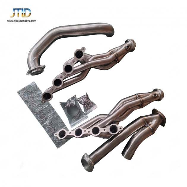 JTEH-100 long tube exhaust header for GMC  304SS 1.5mm   flangemile steel tig welding gasket2pcs x6holes gaskets 