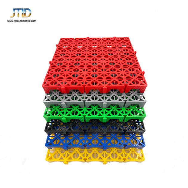 JTPG014  Plastic Splicing Grille Mats Car Wash PP Floor Square Drain Grid Mat