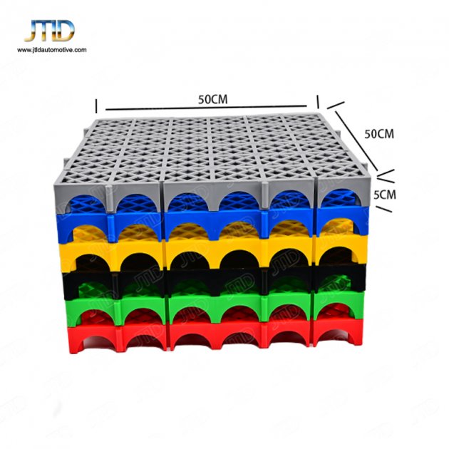 JTPG011 Plastic Splicing Grille Mats Car Wash PP Floor Square Drain Grid Mat 
