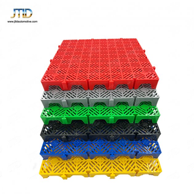 JTPG004 Plastic Splicing Grille Mats Car Wash PP Floor Square Drain Grid Mat  