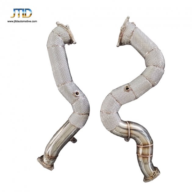 JTDAU-074 Downpipe For Audi S6 RS6 S7 RS7 C7 A8 S8 D4 4.0 TFSI 2012+ With Heat Shield and catless