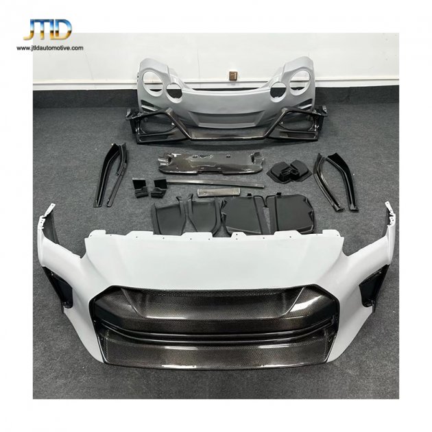 TJ-002 Large Semi Carbon Fiber Front Rear Bar Side Skirt Body kit for gtr