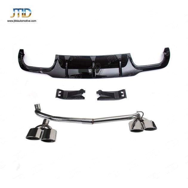 TJ-BE-007 10-14 C-CLASS W204 upgrade C63 rear diffuser、exhaust tips