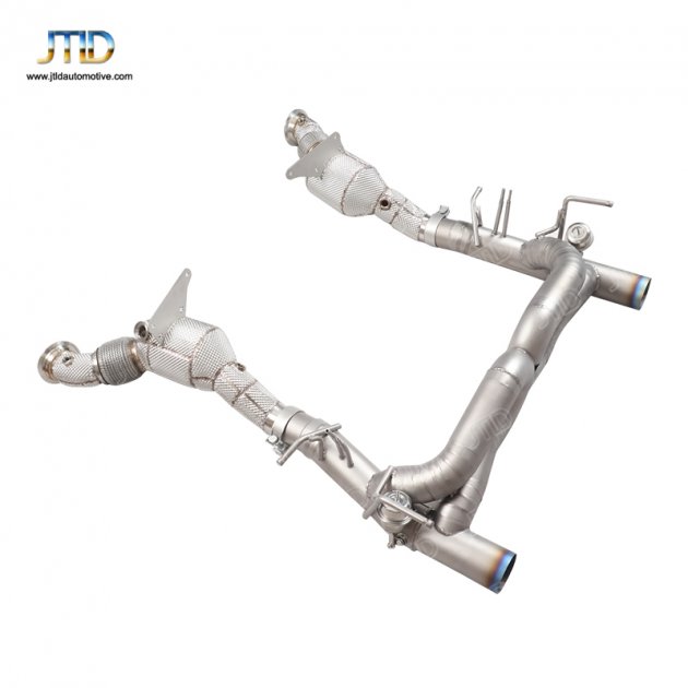 JTS-FE-062 For Ferrari F8 downpipe catless heat shiled