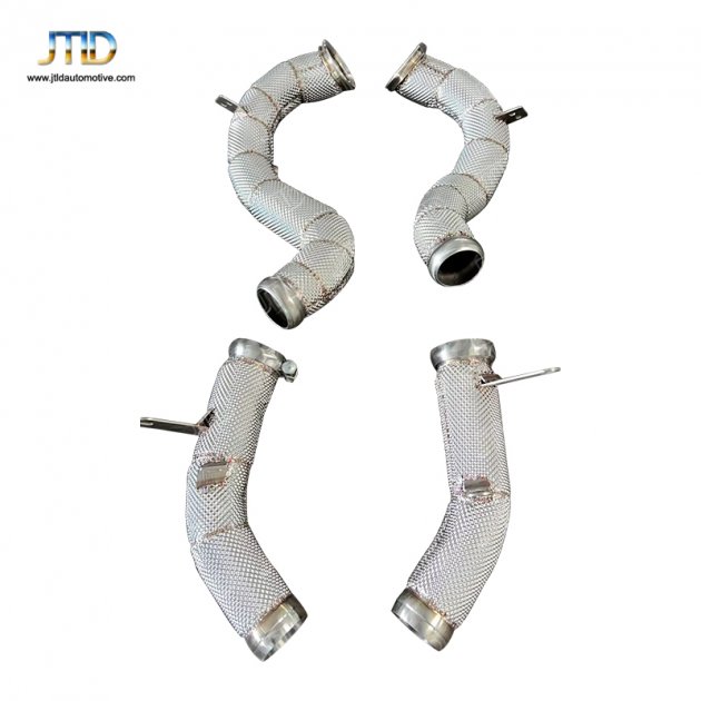 JTDBE-231 2017-2023 Mercedes E63 AMG Front Race Pipes W213 E63S AMG no opf