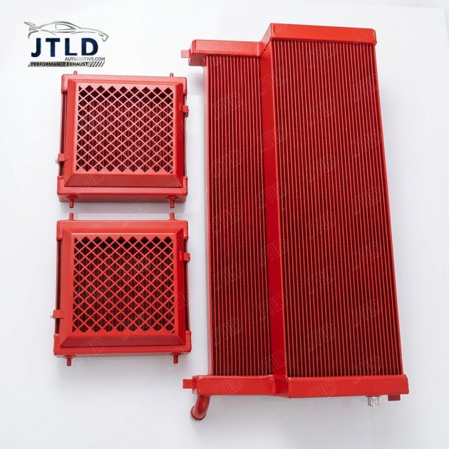 JTIS-043 Aluminum Front Mount Charge Cooler Radiator Triple Performance Heat Exchanger 3 Pcs Kit Fit For BMW F90 M5 F92 M8 S63 4