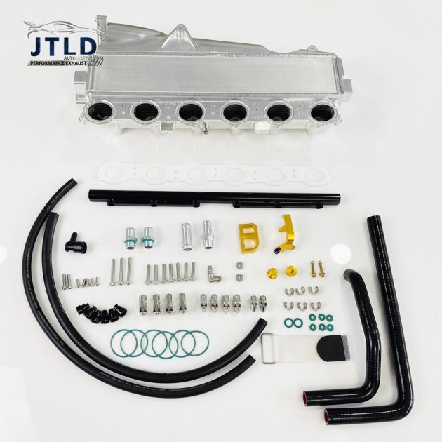 IM-BM-022 Billet Aluminum B58TU Intake Manifold Charge Air Cooler with Fuel Rail Port Injection for BMW G20 M340i G42 M240i Toyota Supra A90 A91
