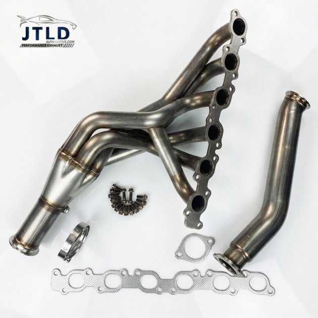 JTTO-037 T304 Stainless Steel Long Tube Exhaust Header For Toyota Land Cruiser 80 100 Series 4.5L 1FZ Engine Performance Manifold