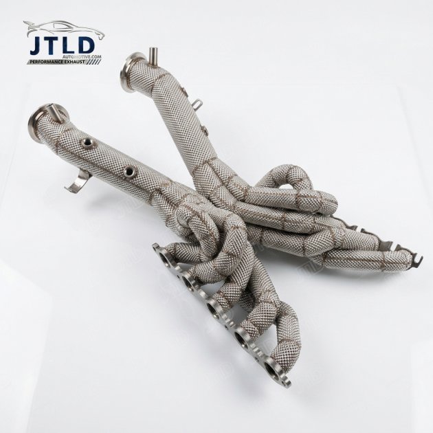 JTEH-LA-003 304 Stainless Steel Exhaust Manifold for Lamborghini Huracan STO EVO Spyder 5.2L V10 Long Tube Headers Performance Catback Pipe
