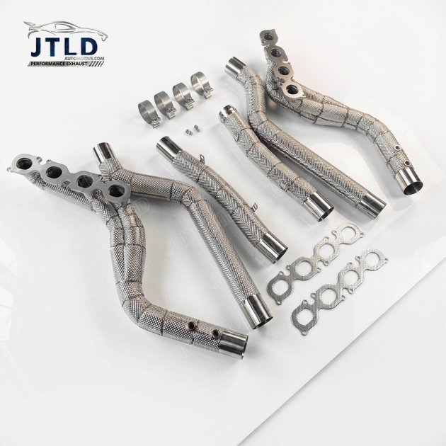 JTEH-BZ-001 High Flow Long Tube Race Exhaust Headers Manifold Fitting W204 C63 AMG 6.2L V8 For Max Horsepower Gains